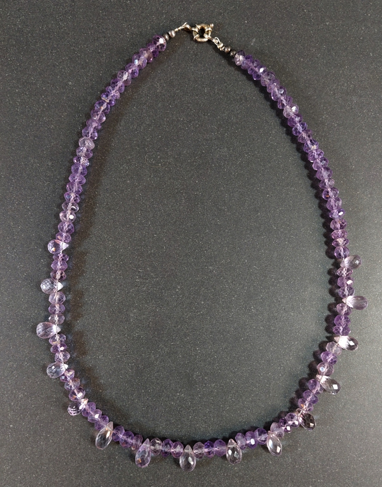 Fasettslipad Halsband med Ametist