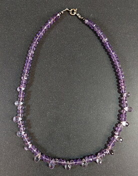 Fasettslipad Halsband med Ametist