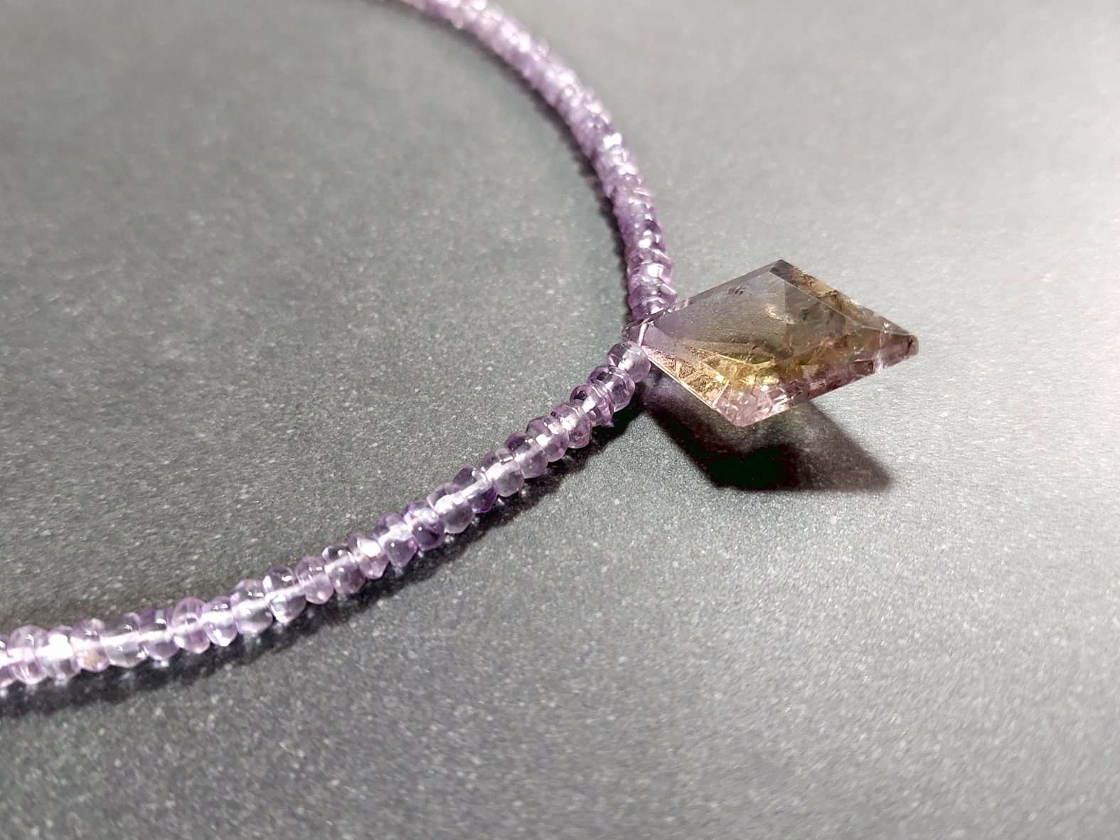 Fasettslipad Halsband med Ametist och Ametrin - 2