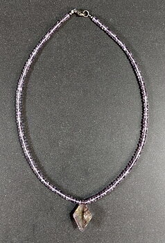 Fasettslipad Halsband med Ametist och Ametrin