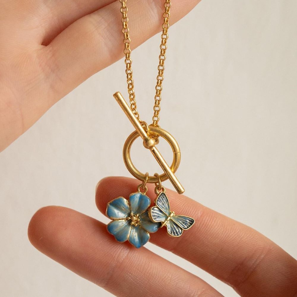 Fable Butterfly & Flower Halsband - 2