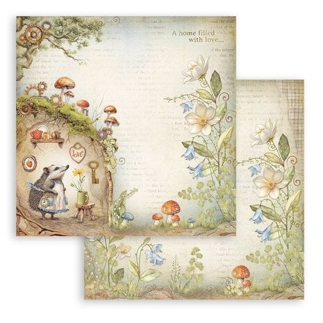 Scrapbooking Small Pad 10 sheets cm 20,3X20,3 (8"X8") - Hidden Grove  - 3
