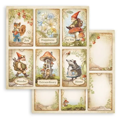 Scrapbooking Small Pad 10 sheets cm 20,3X20,3 (8"X8") - Hidden Grove  - 8