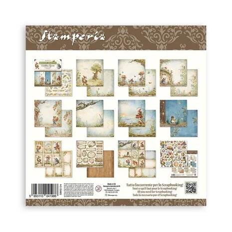 Scrapbooking Small Pad 10 sheets cm 20,3X20,3 (8"X8") - Hidden Grove  - 15
