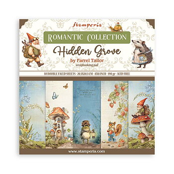 Scrapbooking Small Pad 10 sheets cm 20,3X20,3 (8"X8") - Hidden Grove