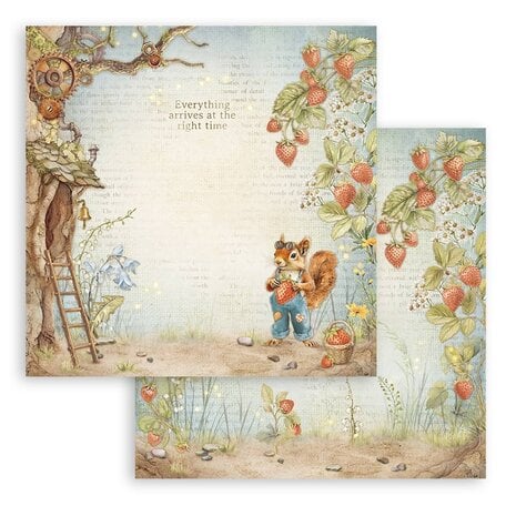 Scrapbooking Small Pad 10 sheets cm 20,3X20,3 (8"X8") - Hidden Grove  - 7