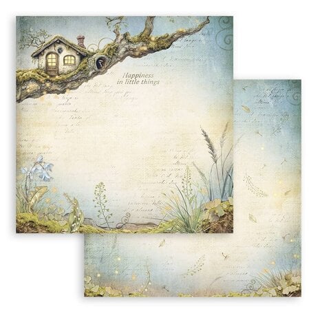 Scrapbooking Small Pad 10 sheets cm 20,3X20,3 (8"X8") - Hidden Grove  - 4