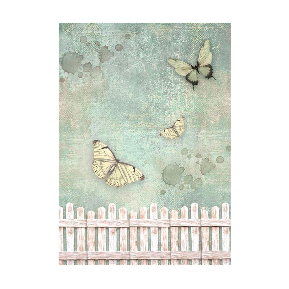Selection 8 Rice paper A6 backgrounds - House of Roses  - 3