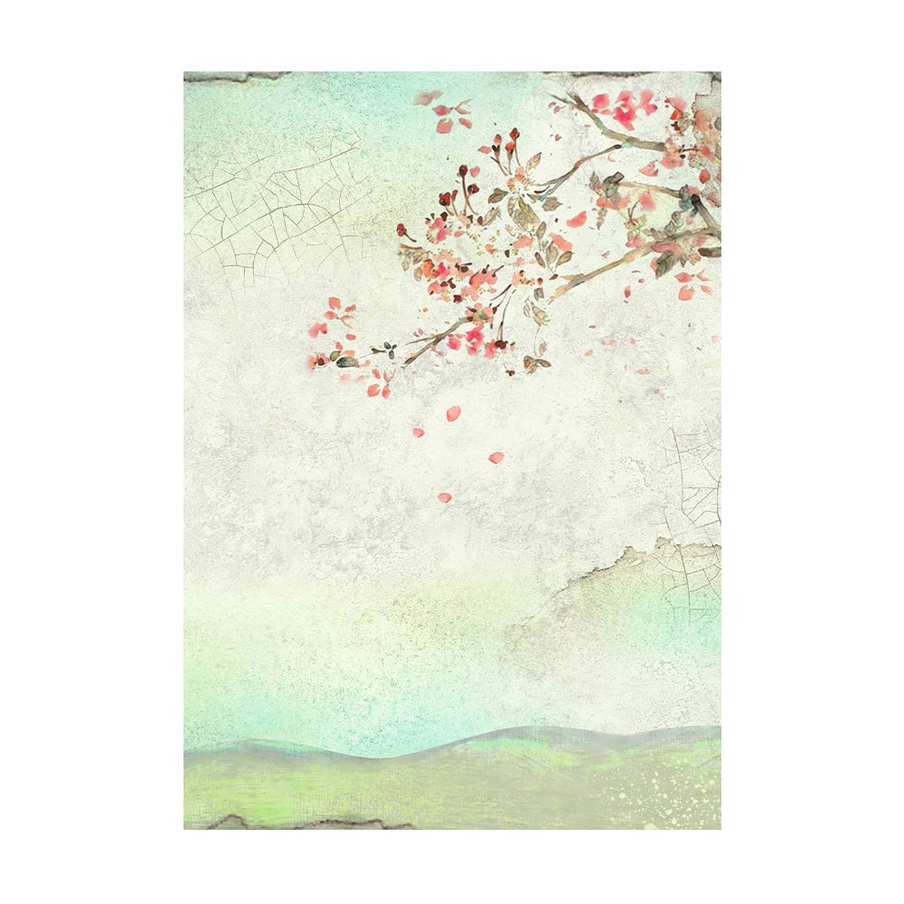 Selection 8 Rice paper A6 backgrounds - House of Roses  - 4