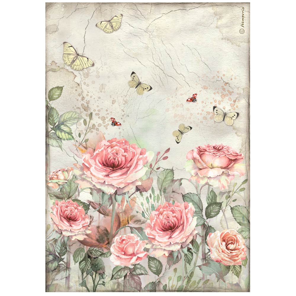 Selection 6 Rice paper A4 - House of Roses  - 2
