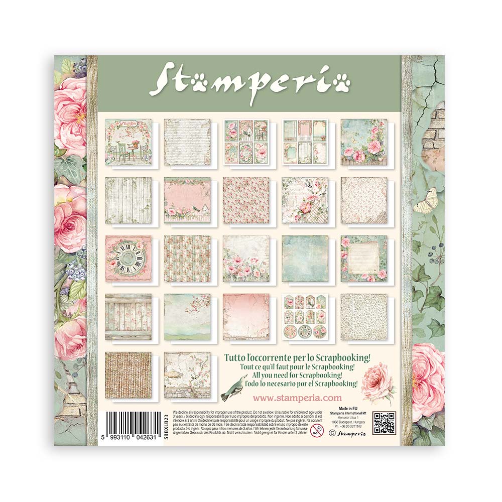 Scrapbooking Pad 22 sheets cm 30,5x30,5 (12"x12") Single face - House of Roses - 24