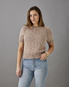 Raglan T-shirt med fåll. effekt med Iris - Mönster