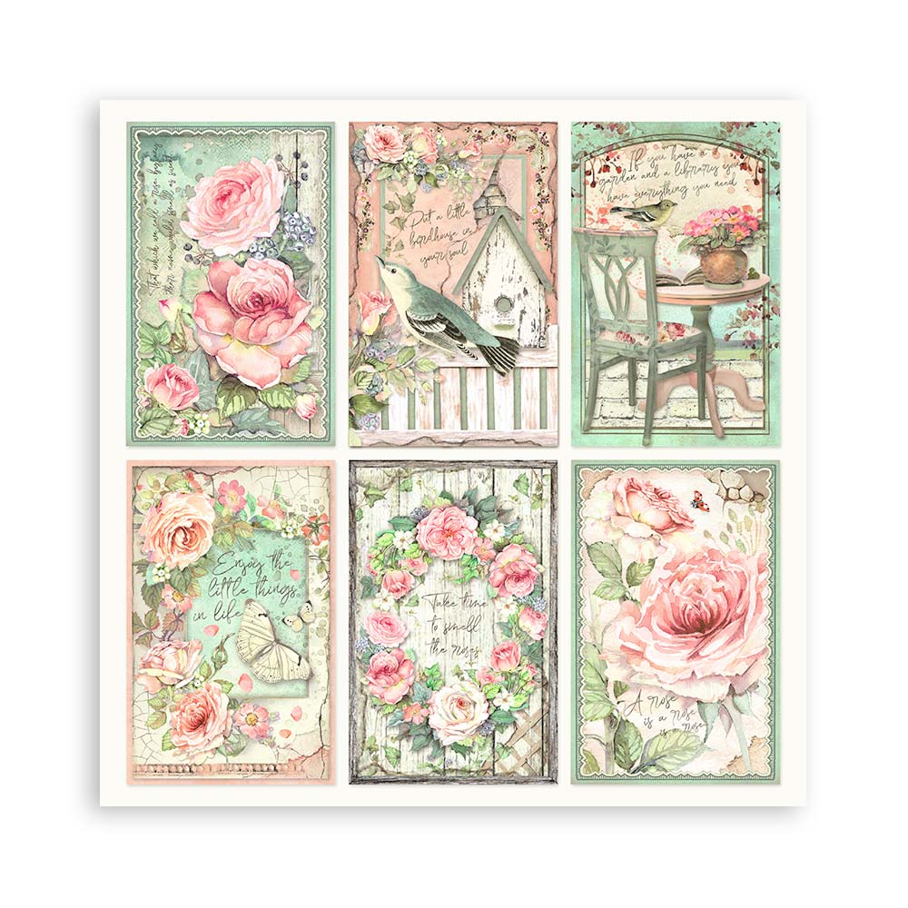 Scrapbooking Pad 22 sheets cm 20,3X20,3 (8"X8") Single Face House of Roses  - 4