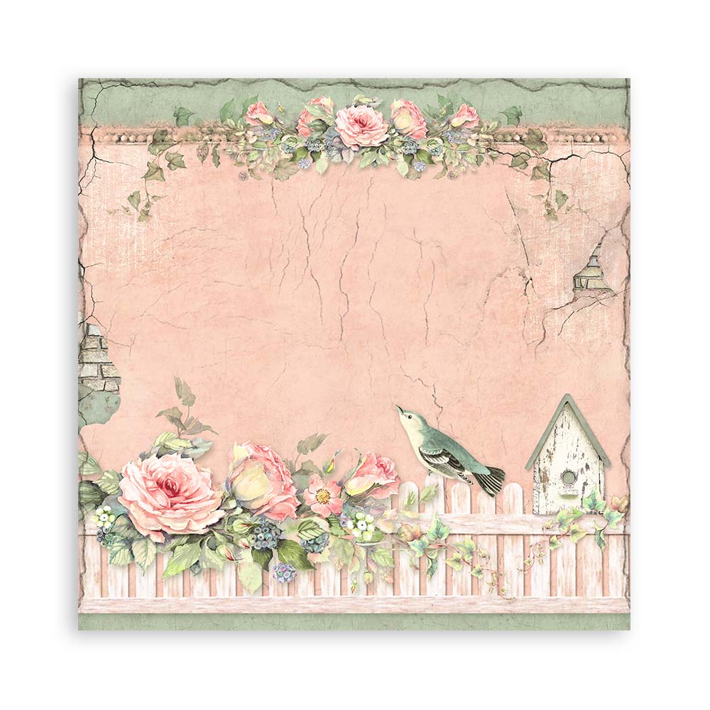 Scrapbooking Pad 22 sheets cm 20,3X20,3 (8"X8") Single Face House of Roses  - 8