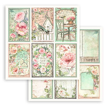 Scrapbooking Small Pad 10 sheets cm 20,3X20,3 (8"X8") - House of Roses 