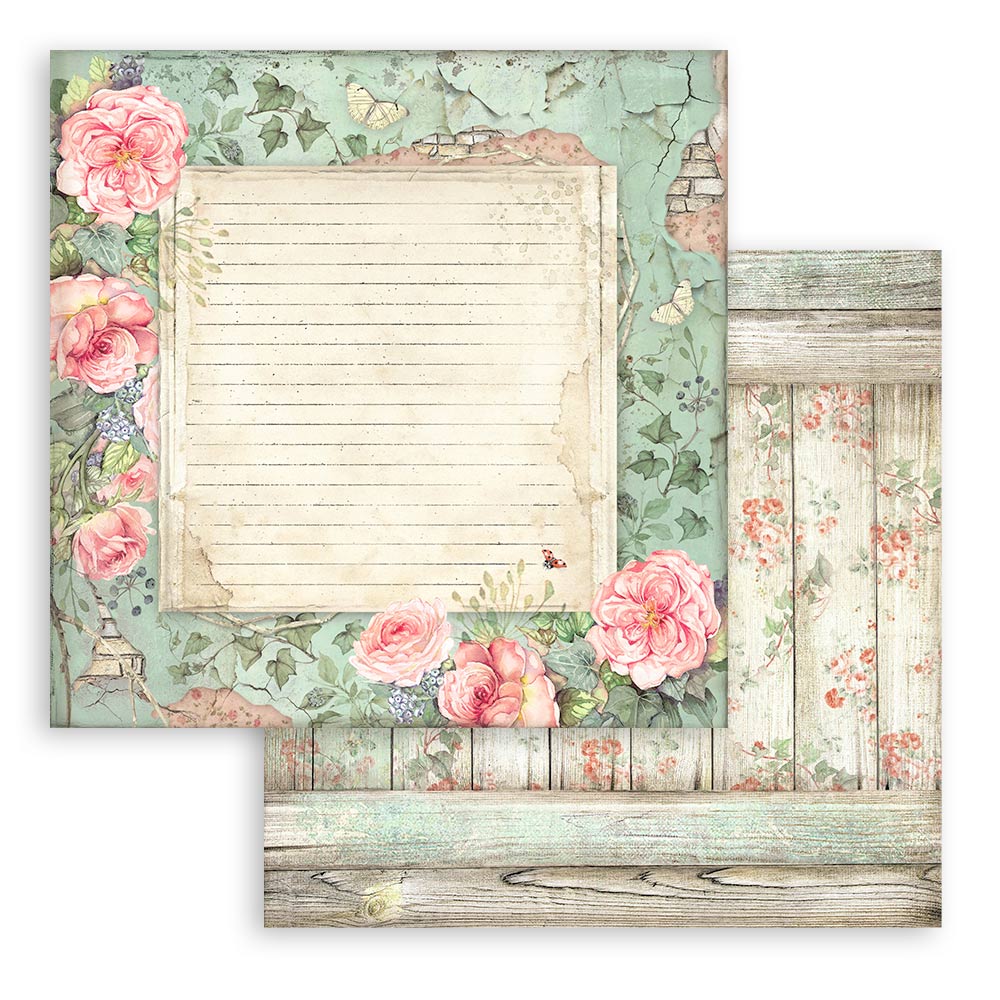 Scrapbooking Small Pad 10 sheets cm 20,3X20,3 (8"X8") - House of Roses - 8