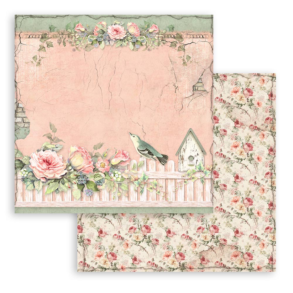 Scrapbooking Small Pad 10 sheets cm 20,3X20,3 (8"X8") - House of Roses - 4