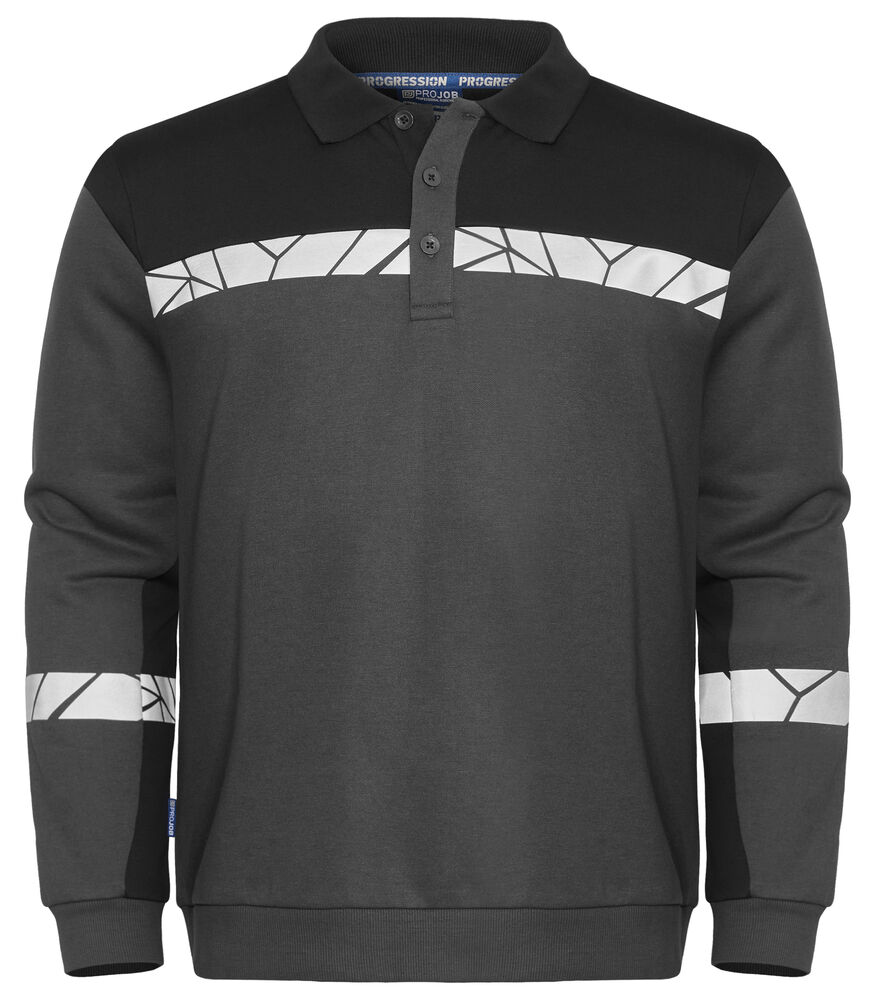 Projob Progression 7100 Sweatshirt med tre knappar framtill - 3