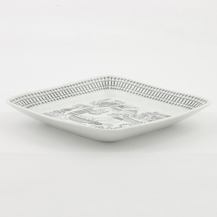 ライヤ・ウオシッキネン  Emiliaシリーズ  四角いお皿  Dish  (18cm)  1959年 (3)