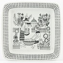 Raija Uosikkinen (Emilia 1959) Quadratic Dish with Graphic Motif 18 cm (3)