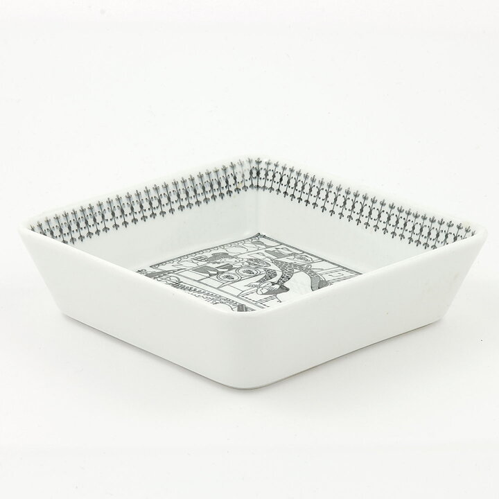 ライヤ・ウオシッキネン  Emiliaシリーズ  四角いお皿  Bowl (14cm)  1959年 (3)