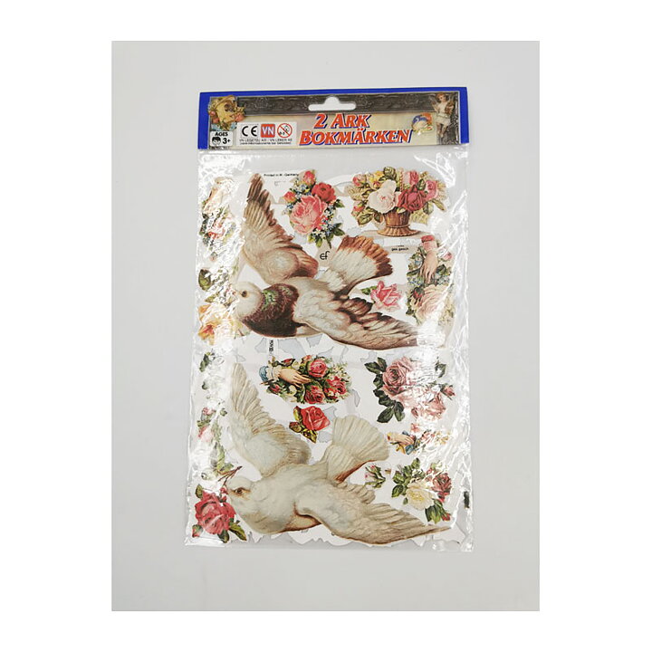 Bogmærker Second Hand - Duer og Blomster Vintage EF7092, 77182