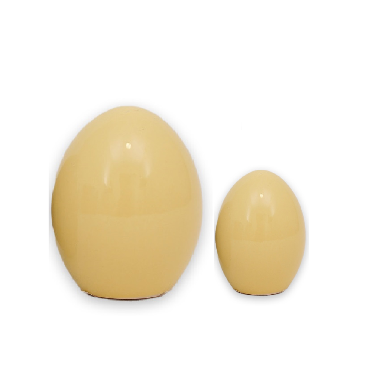 Ägg Hilda ljusgul keramik stor 7,2 cm