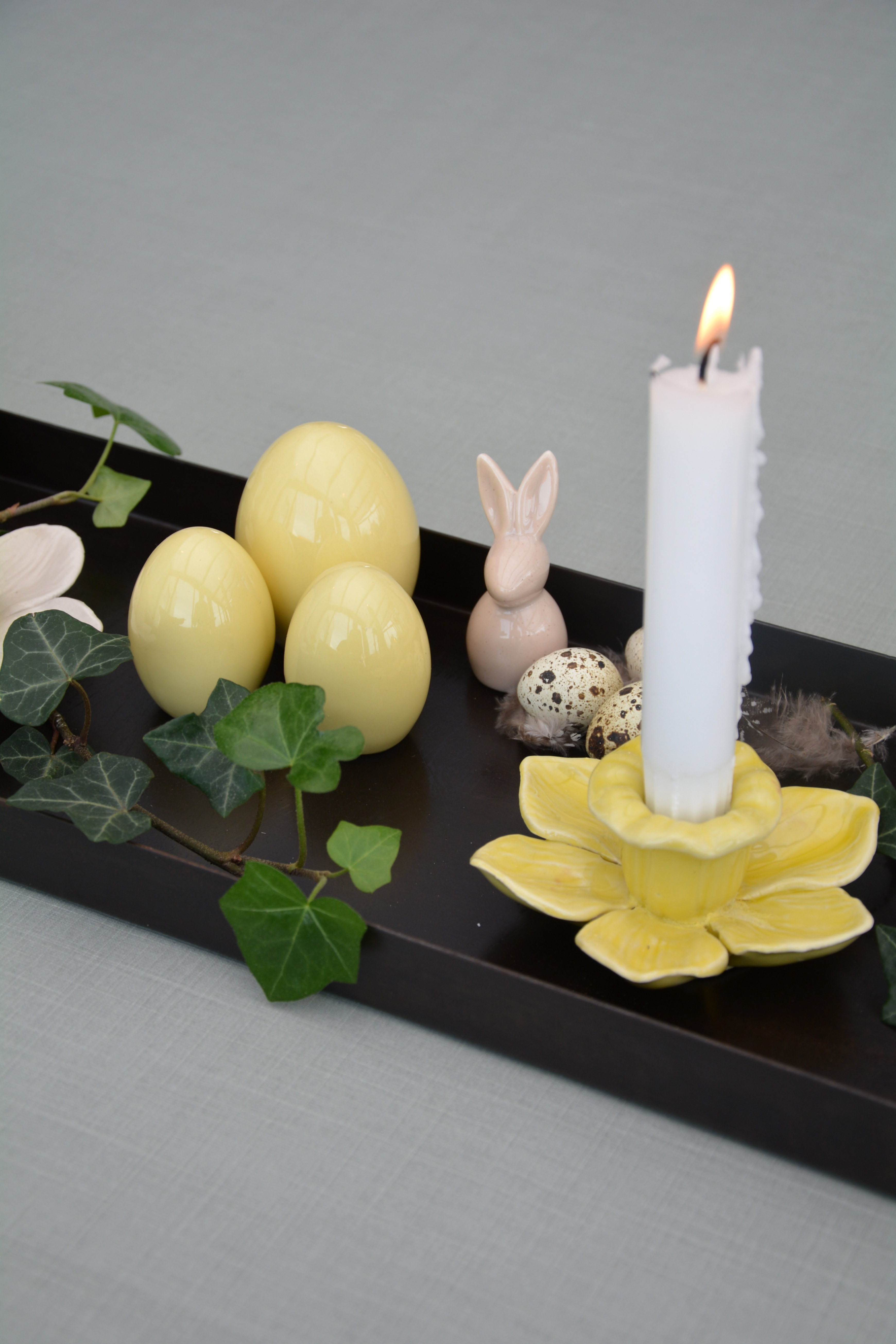Ägg Hilda ljusgul keramik litet 5,5 cm - 6