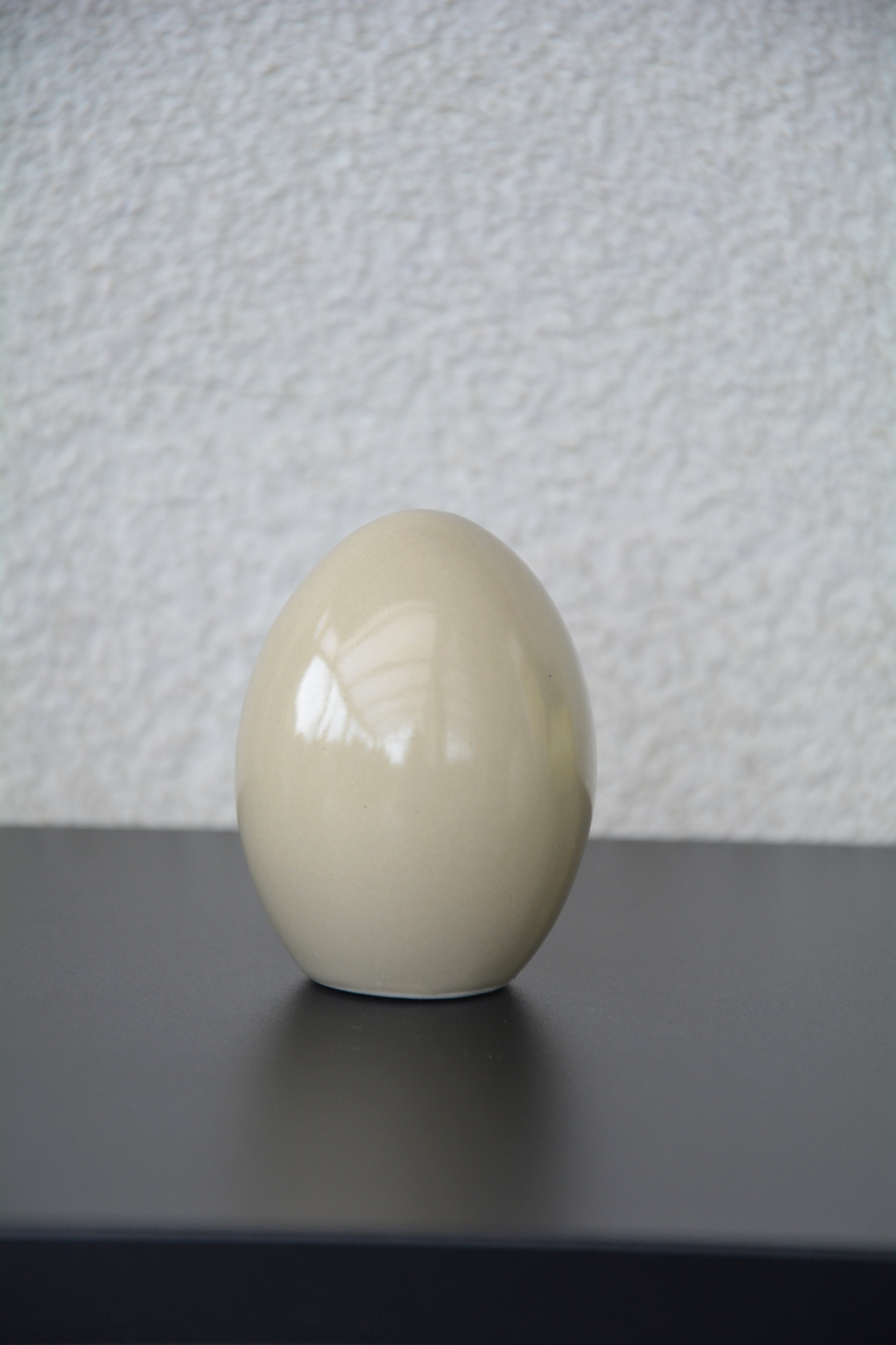 Ägg Hilda beige keramik stor 7,2 cm - 4