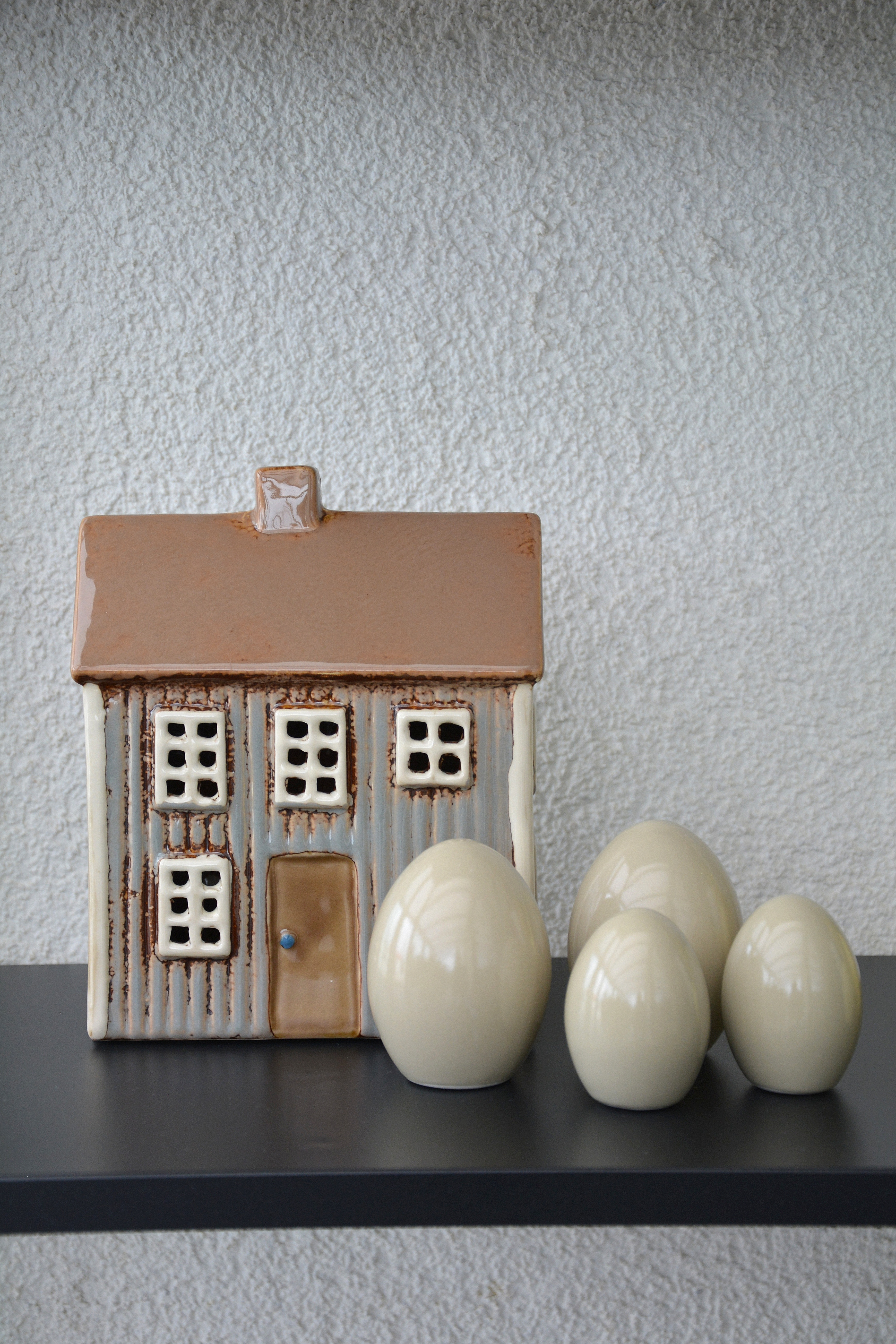 Ägg Hilda beige keramik litet 5,5 cm - 4