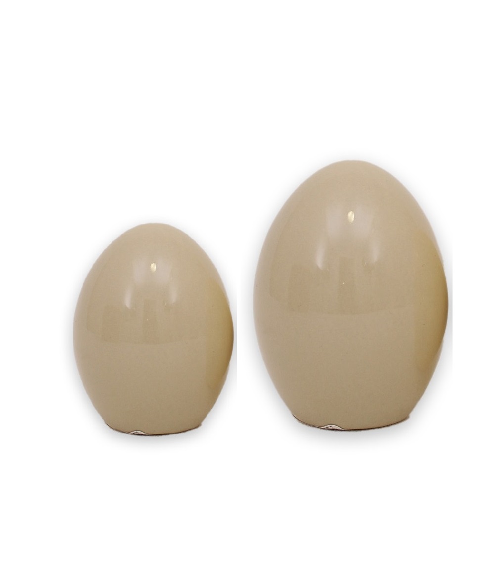 Ägg Hilda beige keramik litet 5,5 cm - 3