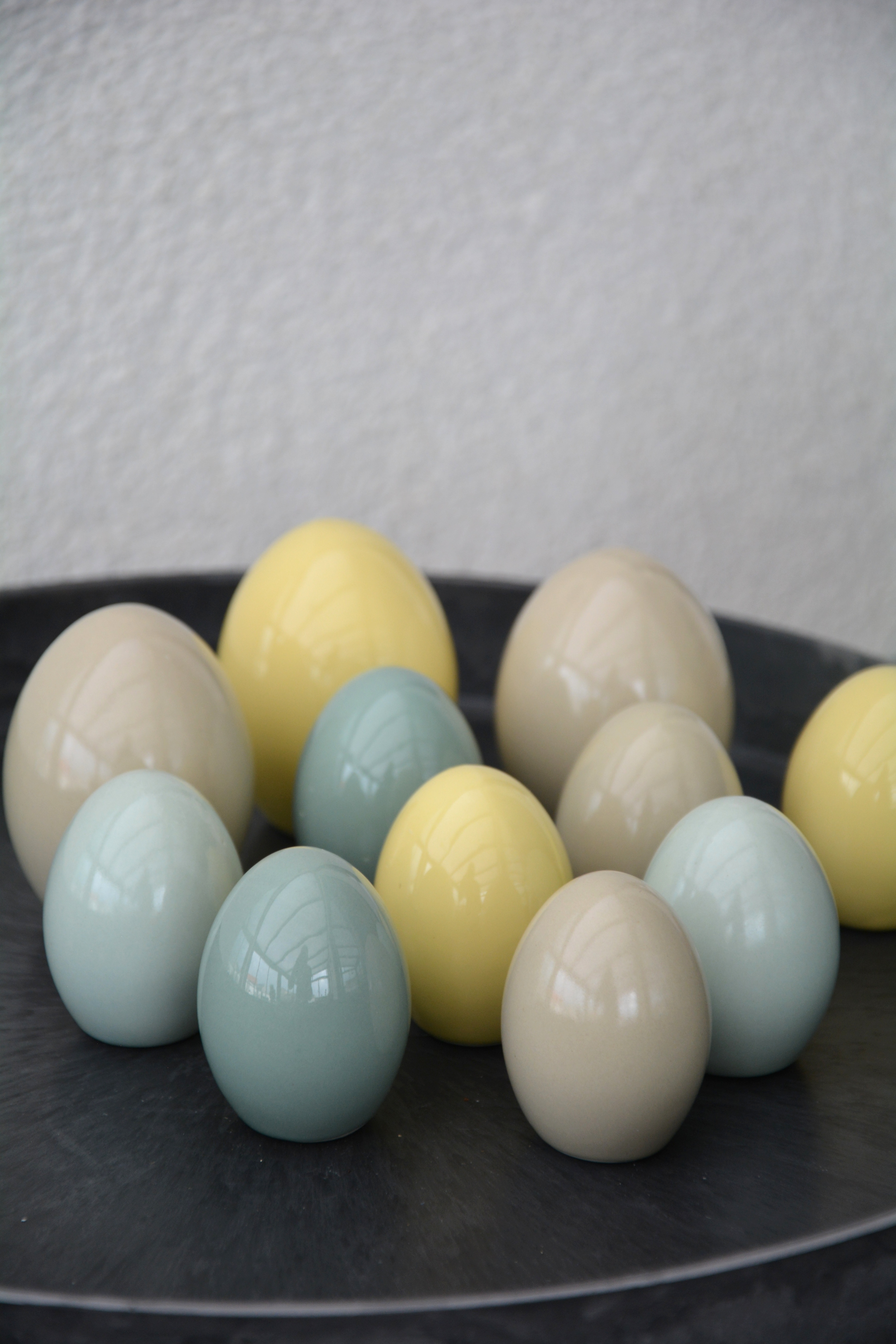 Ägg Hilda beige keramik litet 5,5 cm