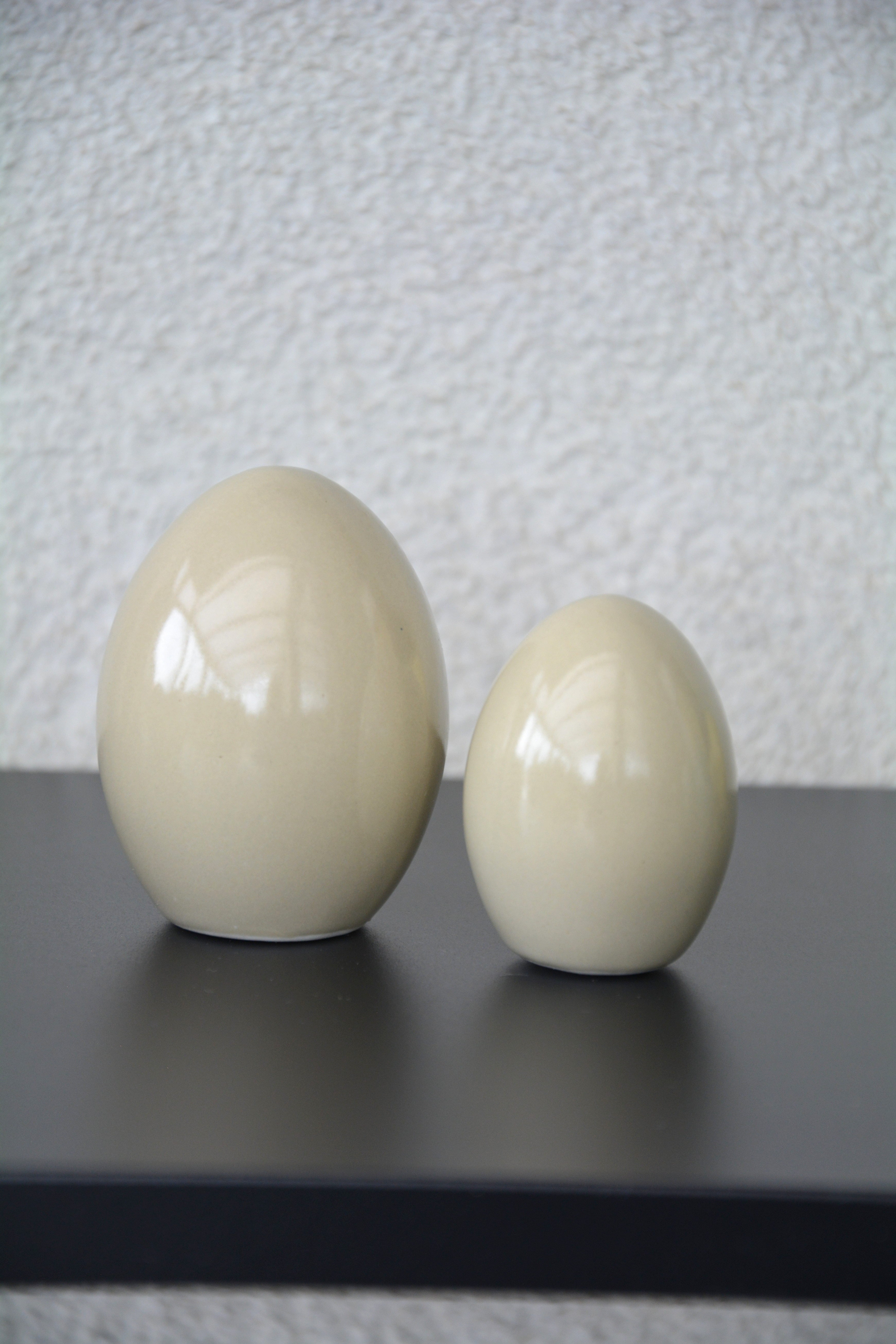 Ägg Hilda beige keramik litet 5,5 cm