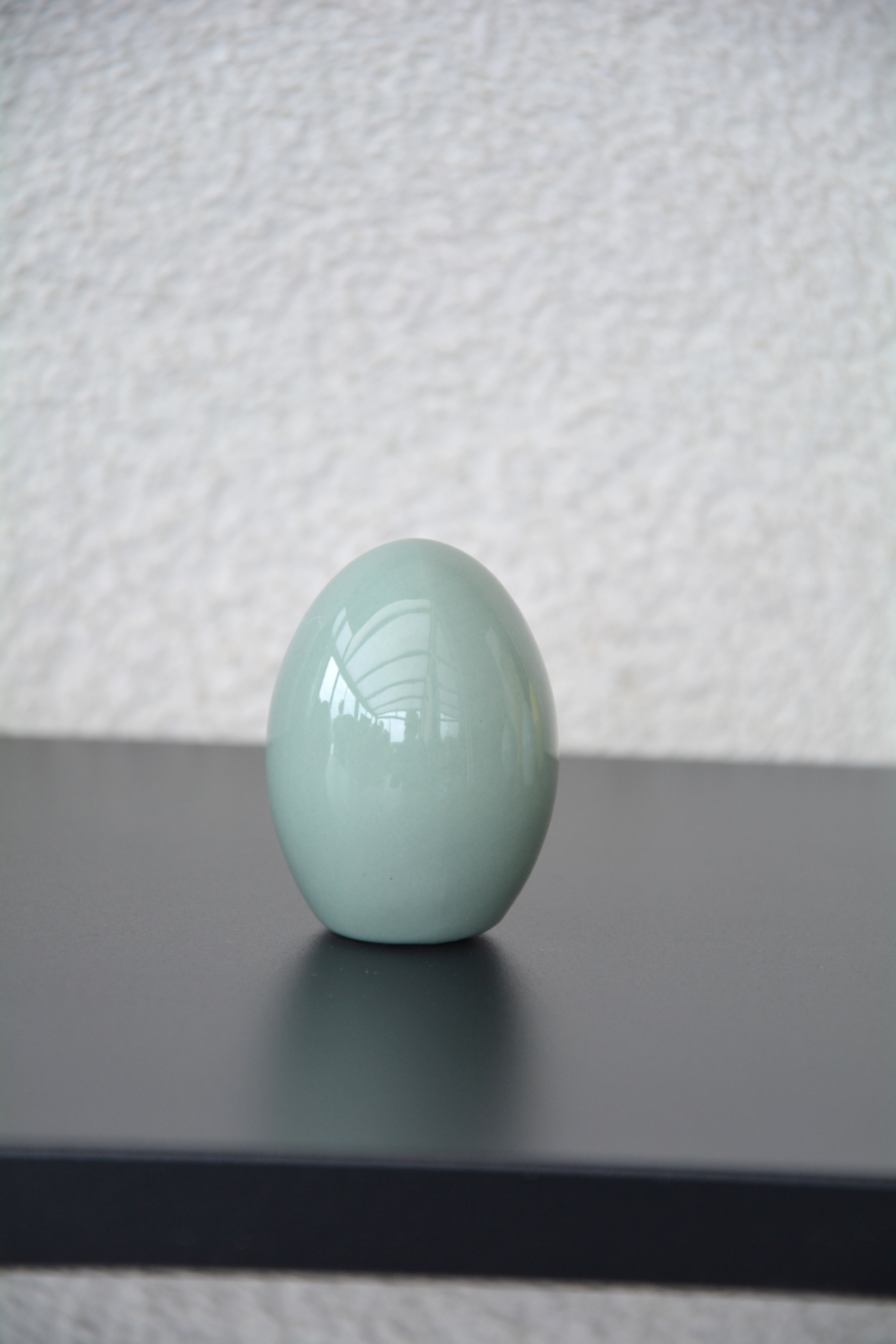 Ägg Hilda grågrön keramik litet 5,5 cm