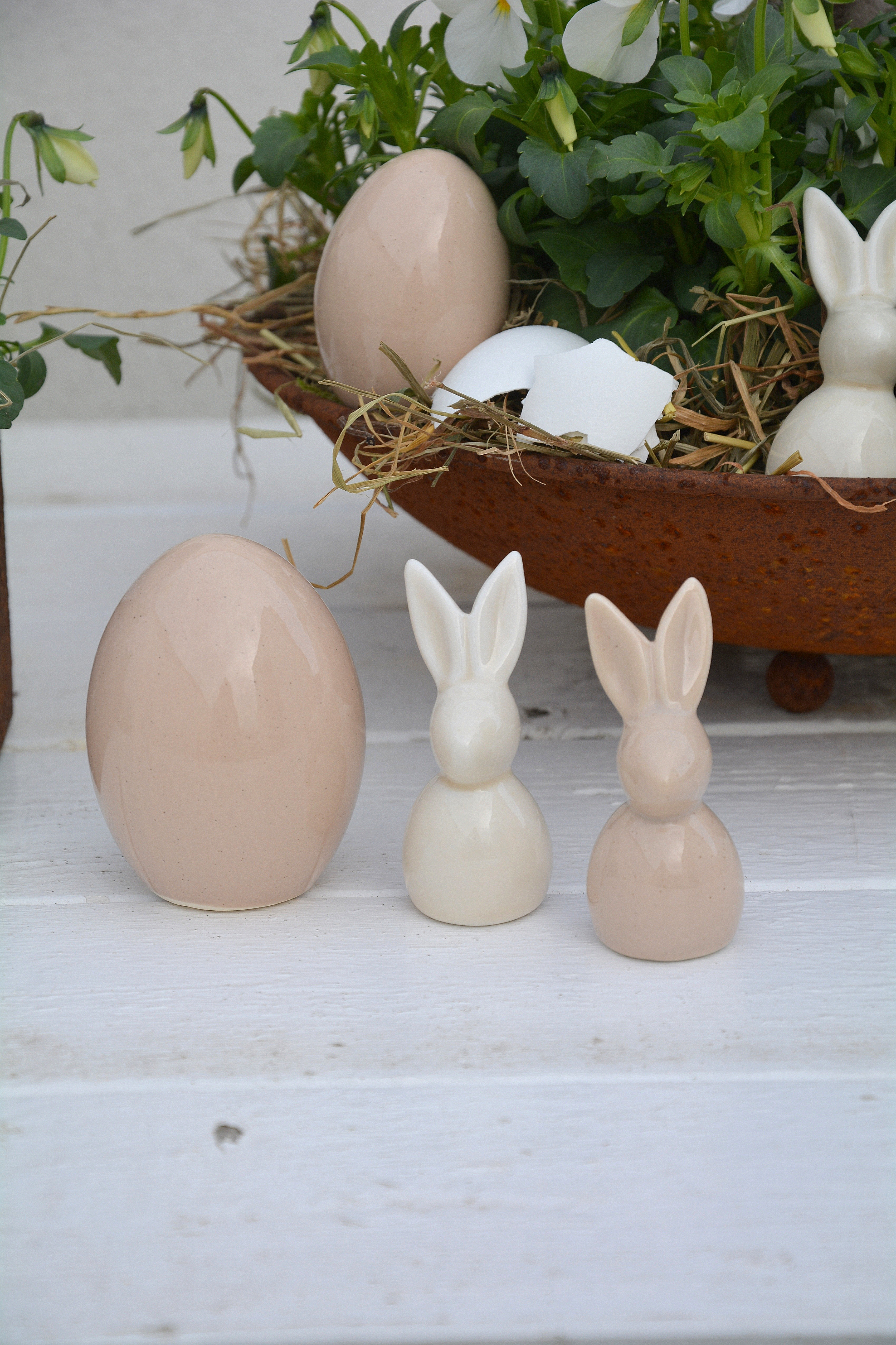 Ägg Hilda latte keramik stor 7,2 cm