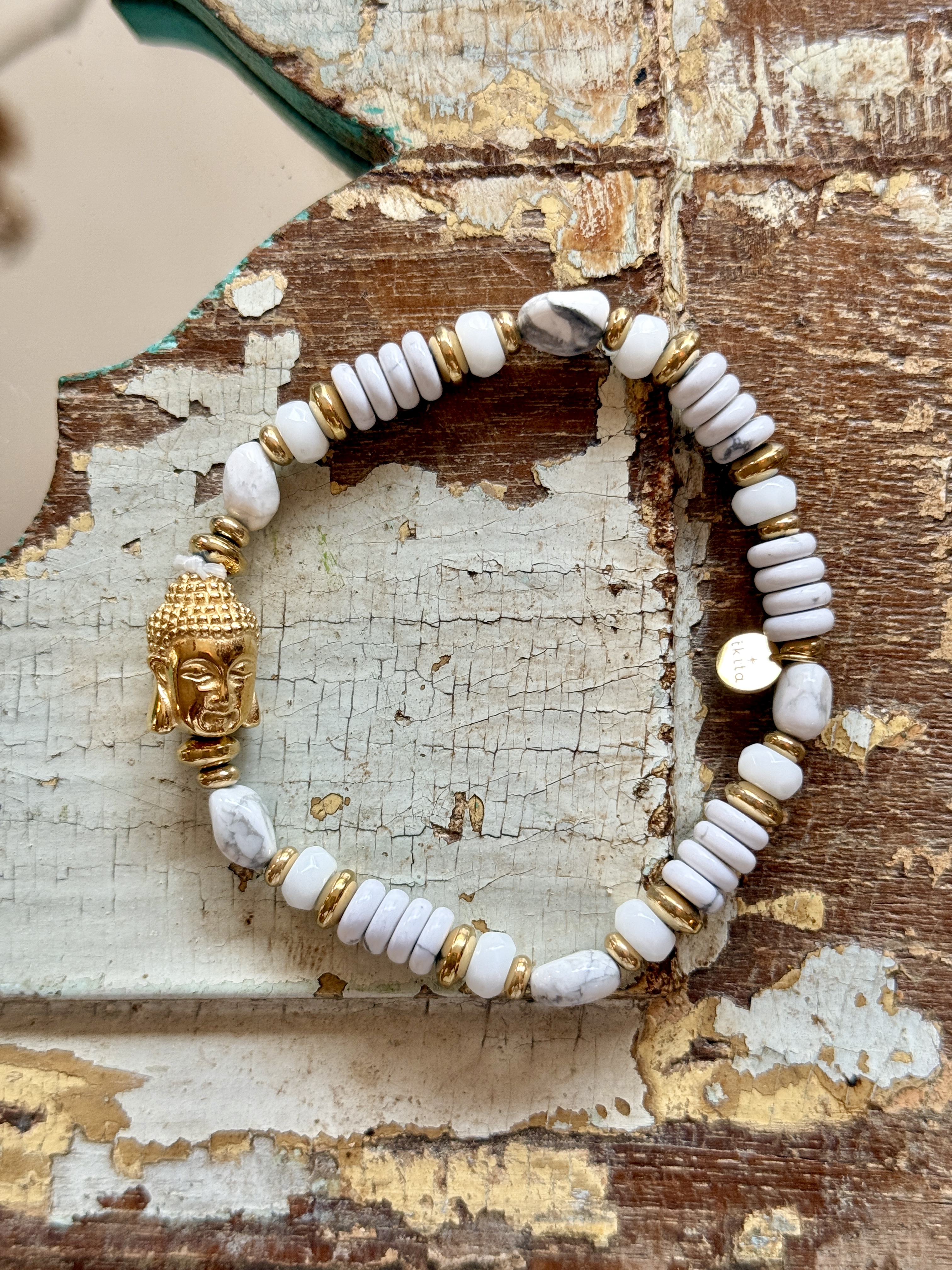 BUDDHA BRACELET WHITE 