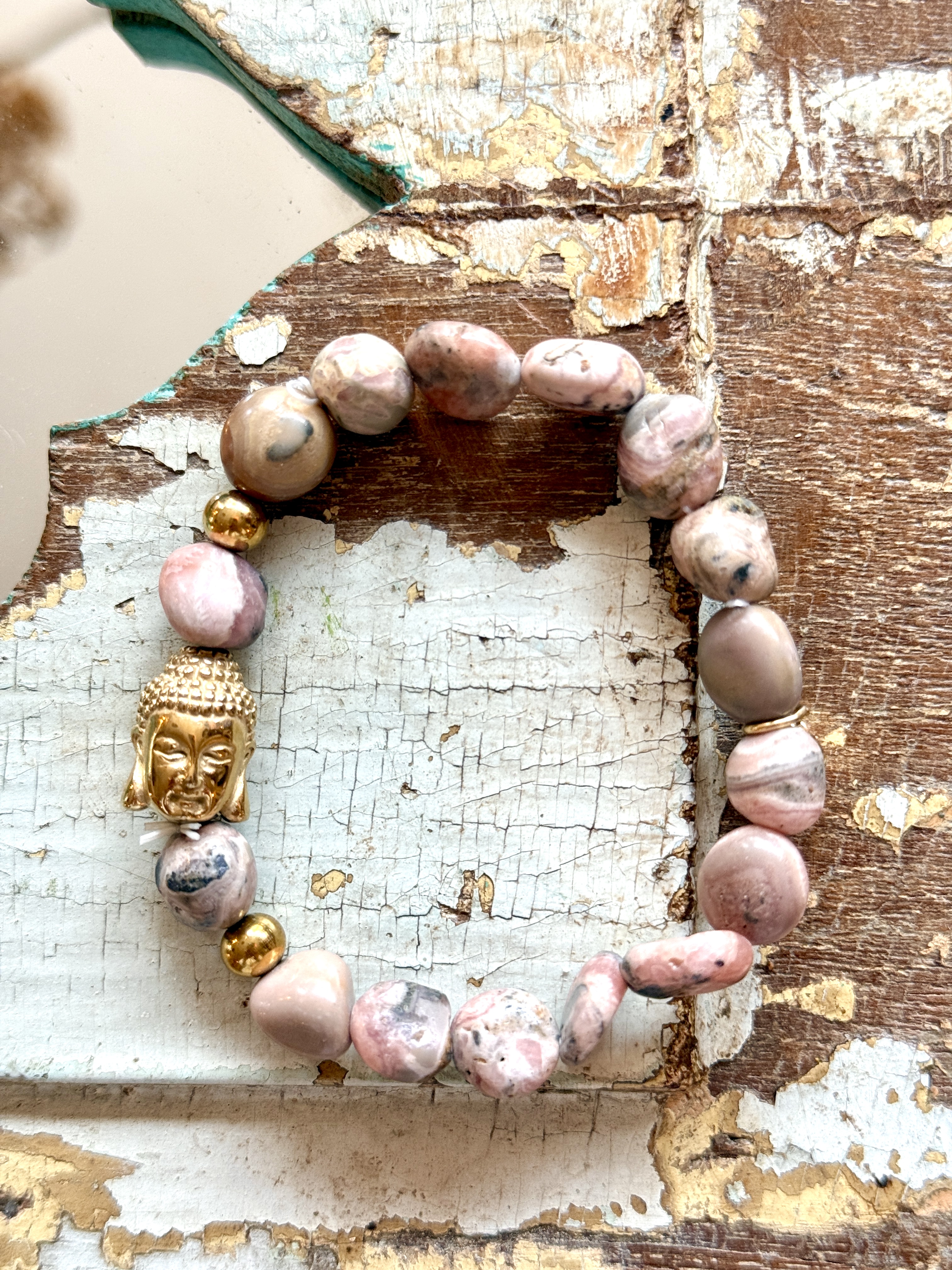 BUDDHA BRACELET DUSTY PINK 