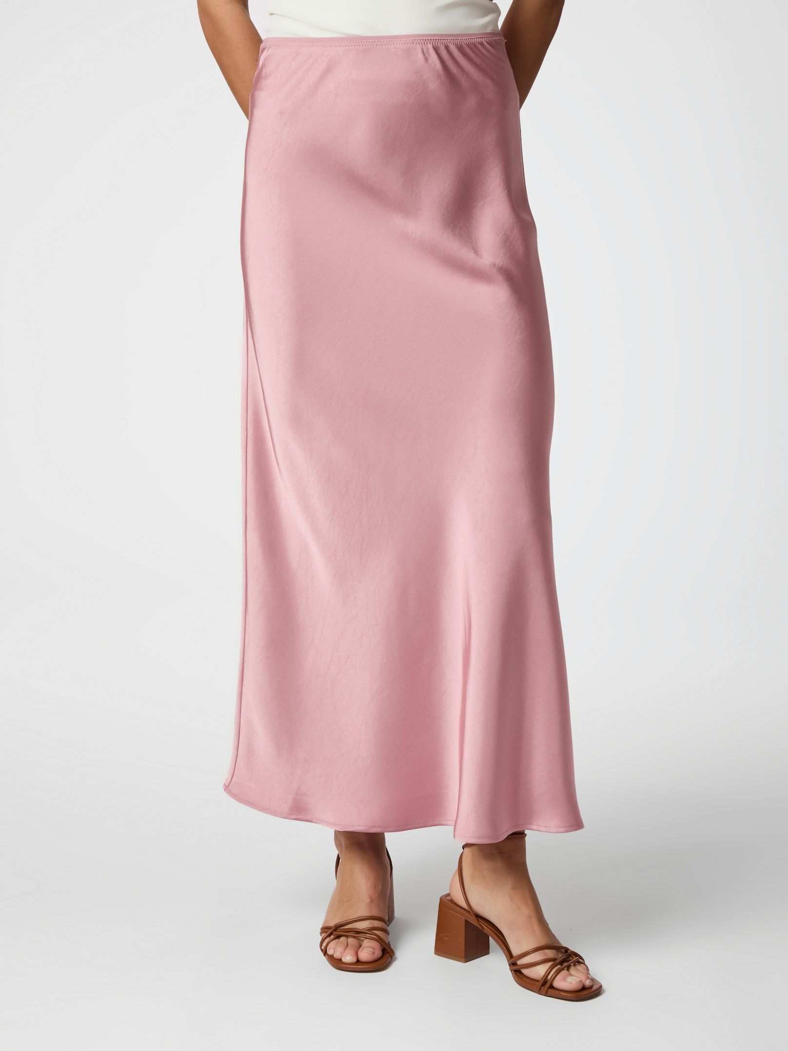 Neo Noir Vicky Heavy Sateen Skirt Evening Rose - 2