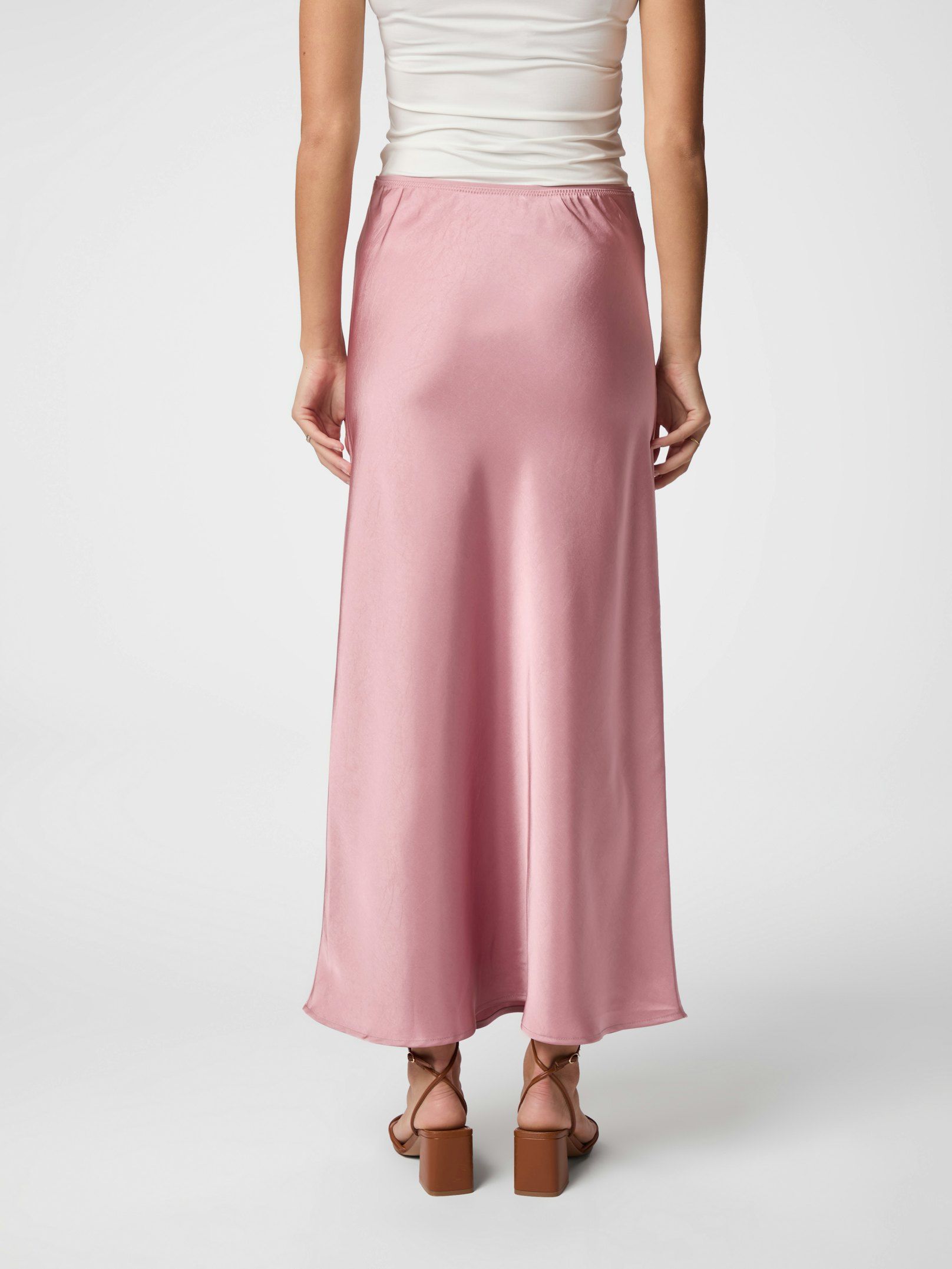 Neo Noir Vicky Heavy Sateen Skirt Evening Rose - 4