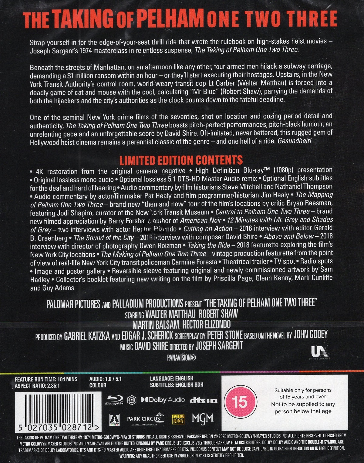 Taking of Pelham One Two Tree (Limited Edition) (ej svensk text) (Blu-ray) - 2