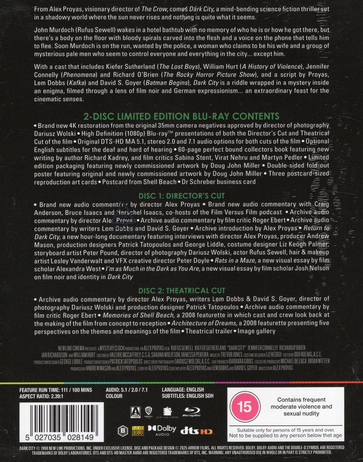 Dark City (Limited Edition) (ej svensk text) (Blu-ray) - 2