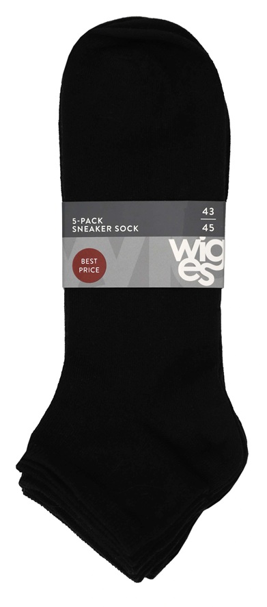 5-Pack Wigges  Ankelstrumpor Svart