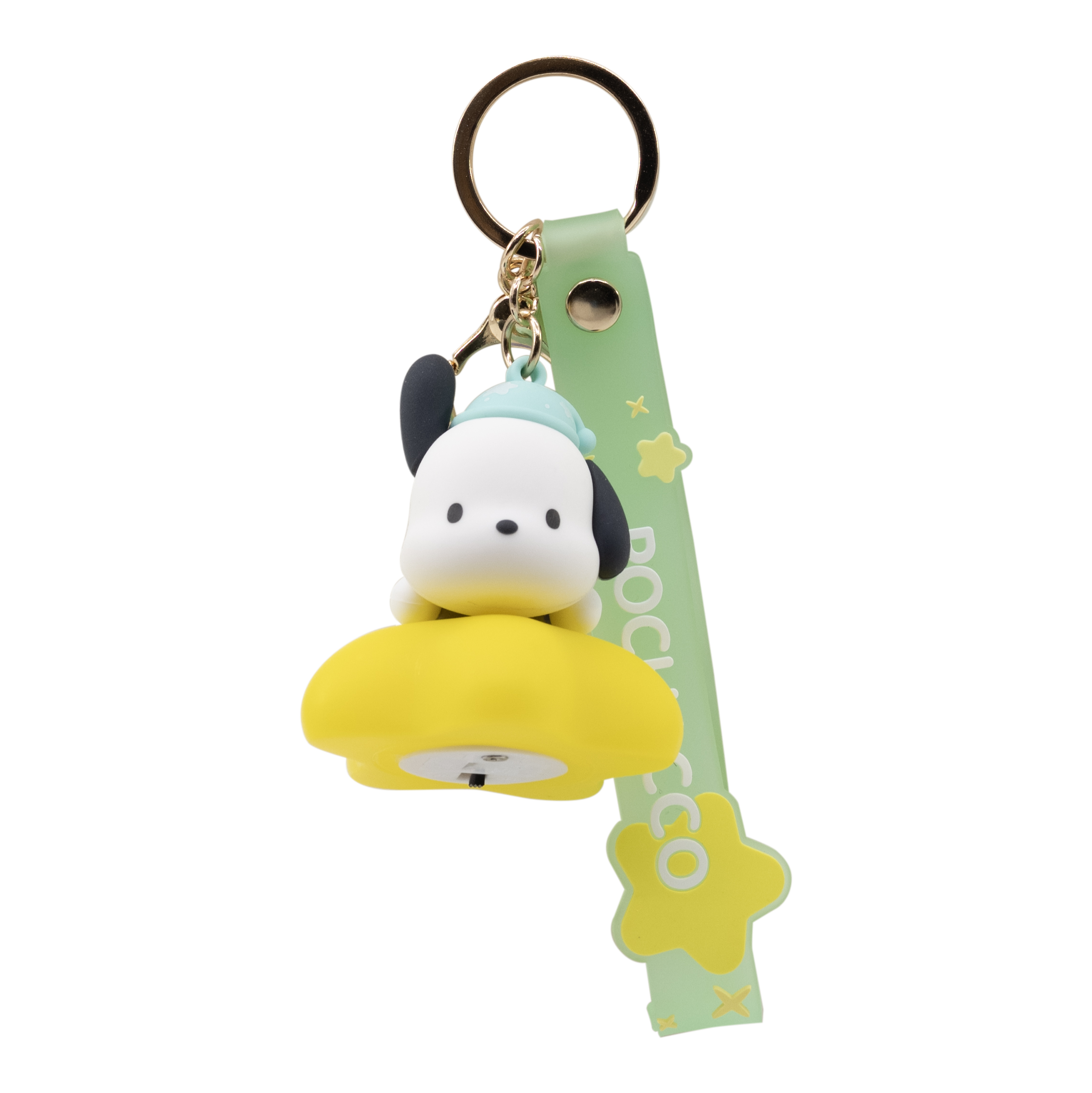 Hello Kitty and Friends 3D nyckelring/bag charm & Rem med Lampa - Light-Up Star Series - Pochacco - 4