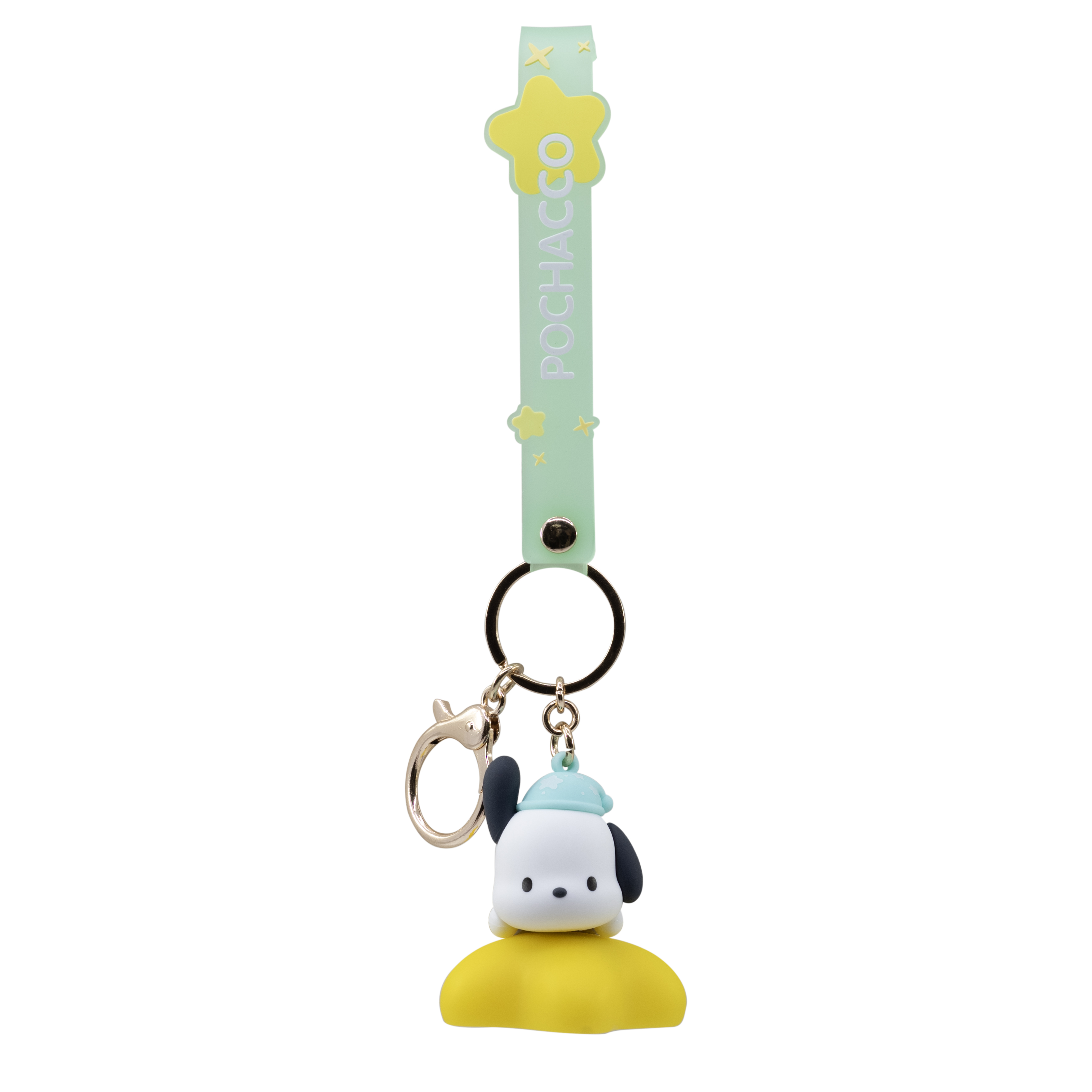 Hello Kitty and Friends 3D nyckelring/bag charm & Rem med Lampa - Light-Up Star Series - Pochacco - 5