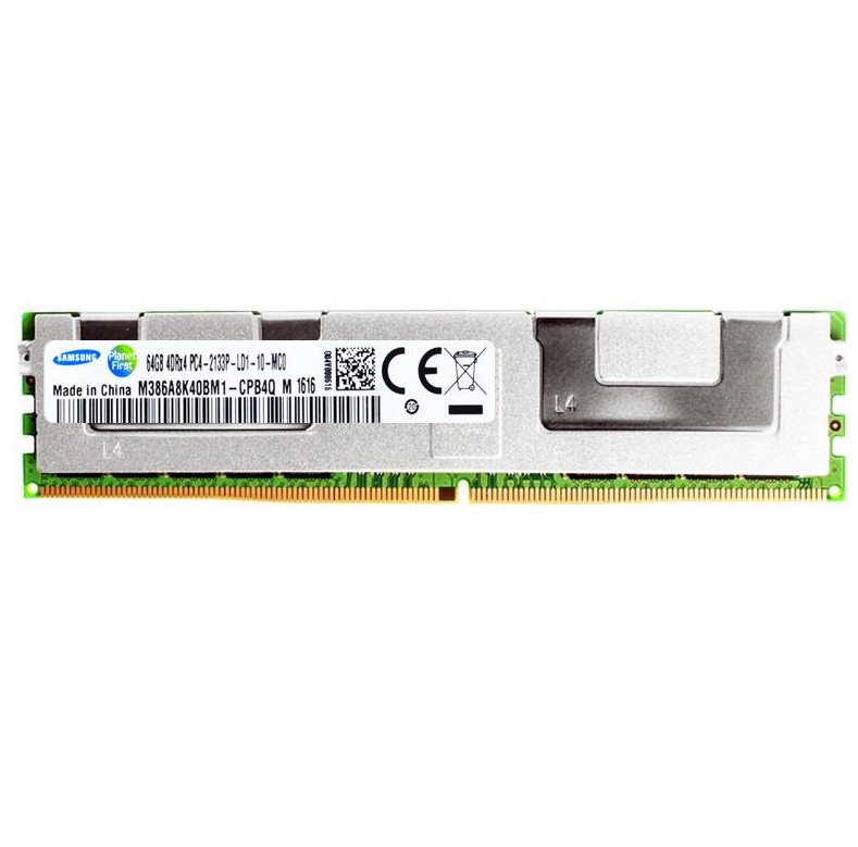 64GB DDR4 1x64GB Samsung LRDIMM ECC 4DRx4 PC4-2133P 2133Mhz RAM Minne
