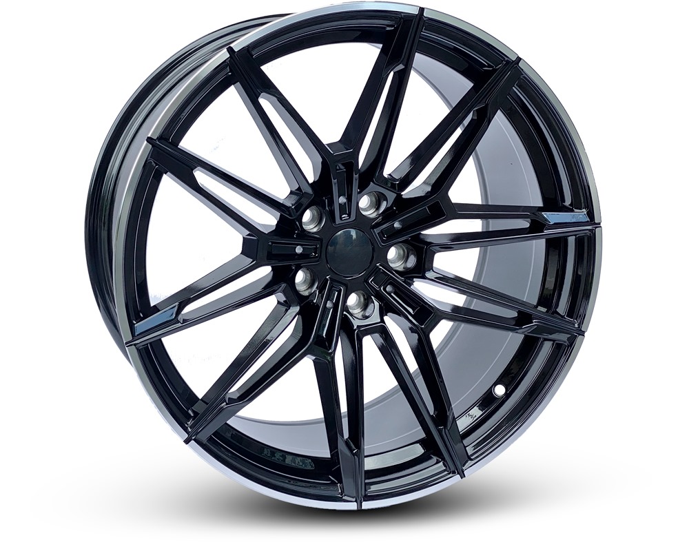 19" M61 Black/polished lip 5x112