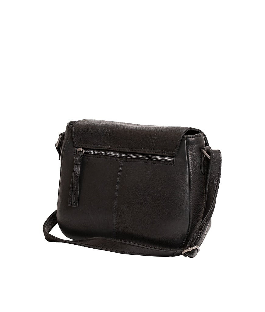 Tiramisu Leather Seventies Flapbag - Black - Bagoholic