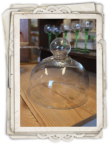 Glaskupa, handblåst.