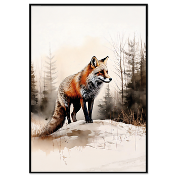 Räv i skogen Poster