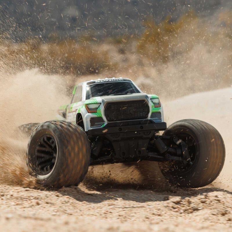 ARRMA 1/10 GRANITE MEGA 665 4X4 RTR Brushed Monster Truck, Green - 8